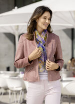 Kurzjacke aus Veloursleder-Imitat 