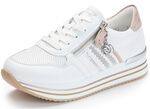 Remonte Sneaker im modischen Dessin WEISS-ROSEGOLD
