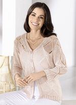 Strickjacke aus edlem Glanzgarn 