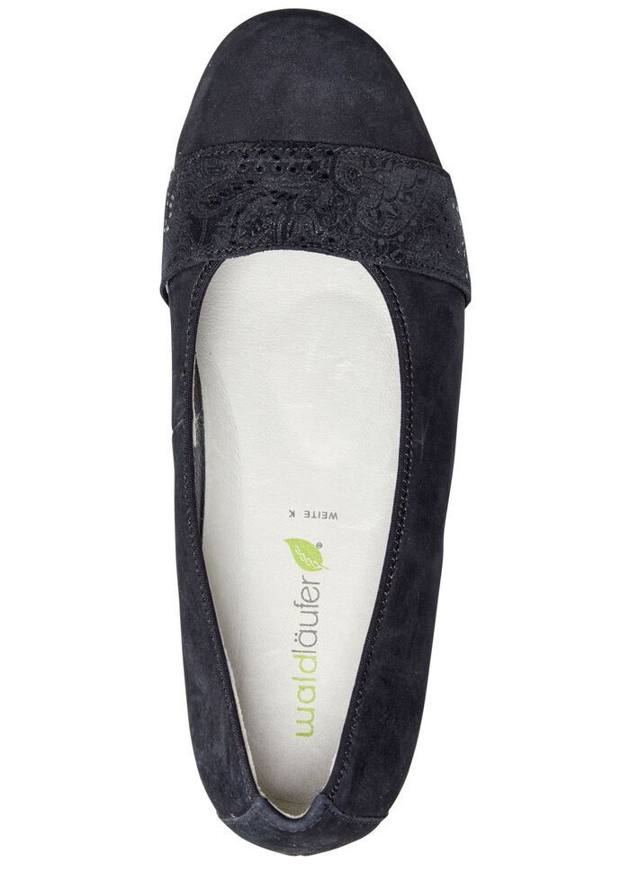 Waldläufer, bequeme Damen-Pumps, Weite K, mit herausnehmbarem Fussbett SCHWARZ