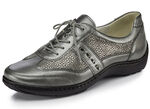 Waldläufer, bequeme Damen-Schnürschuhe, Weite H, mit herausnehmbarem Fussbett ALTSILBER