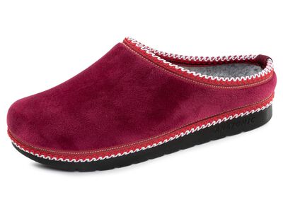 Laurina, klassische Damen-Hausschuhe, Weite G, mit gemusterter Bord&uuml;re 