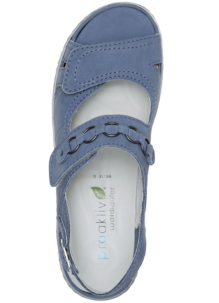 Waldläufer Sandale aus bestem Nubukleder JEANSBLAU