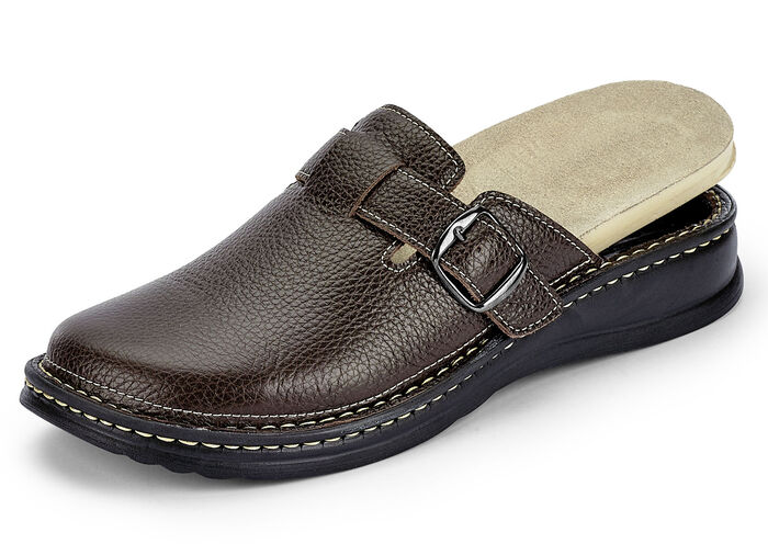 Mubb, bequeme Herren-Clogs, Weite H, mit herausnehmbarem Fussbett MOKKA
