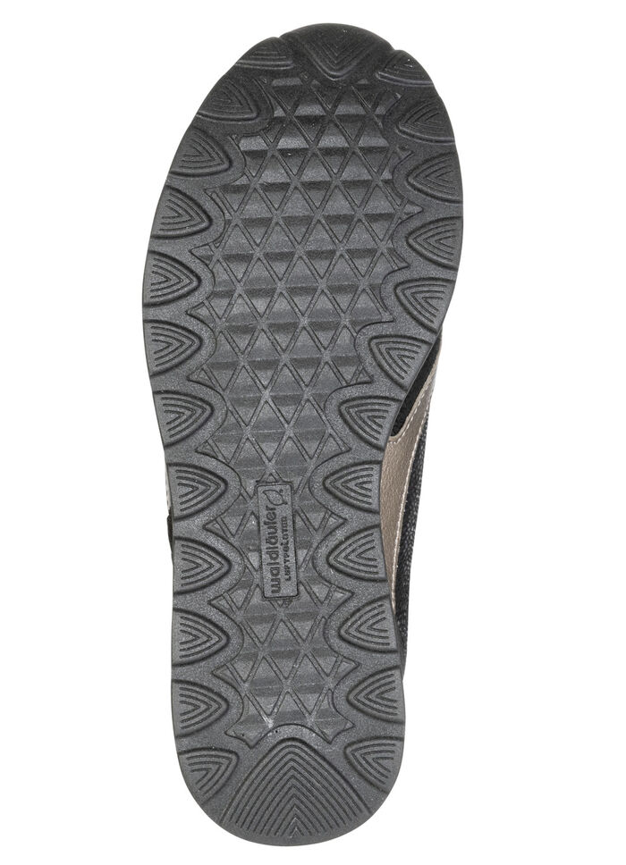 Waldläufer, bequeme Damen-Sneaker, Weite H, mit herausnehmbarem Fussbett SCHWARZ-BRONZE
