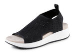 Caprice Sandale mit schwarzen Glitzersteinchen SCHWARZ