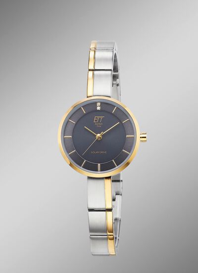 ETT-Solar-Damenuhr mit Quarzuhrwerk 