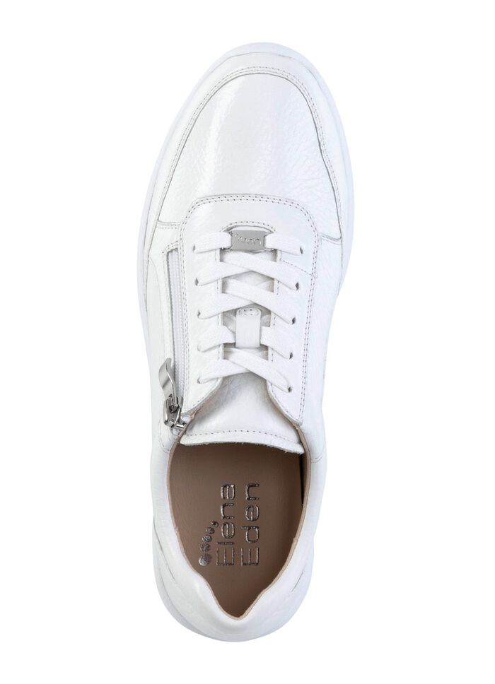 ELENA EDEN, komfortable Damen-Sneaker, Weite G, mit herausnehmbarem Fussbett WEISS