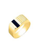 Herrenring aus 375er Gold mit Onyx 