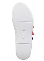 Andrea Conti Slipper mit bunten, dekorativ eingesetzten Gummiz&uuml;gen WEISS