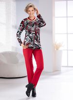 Shirt mit abgerundetem V-Ausschnitt  