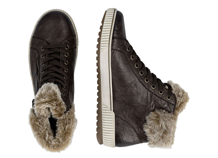 Remonte, gefütterte Damen-Boots, Winterschuhe, Weite G, mit herausnehmbarem Fussbett DUNKELBRAUN