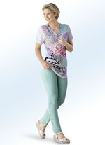 Shirt mit kurzer Knopfleiste 