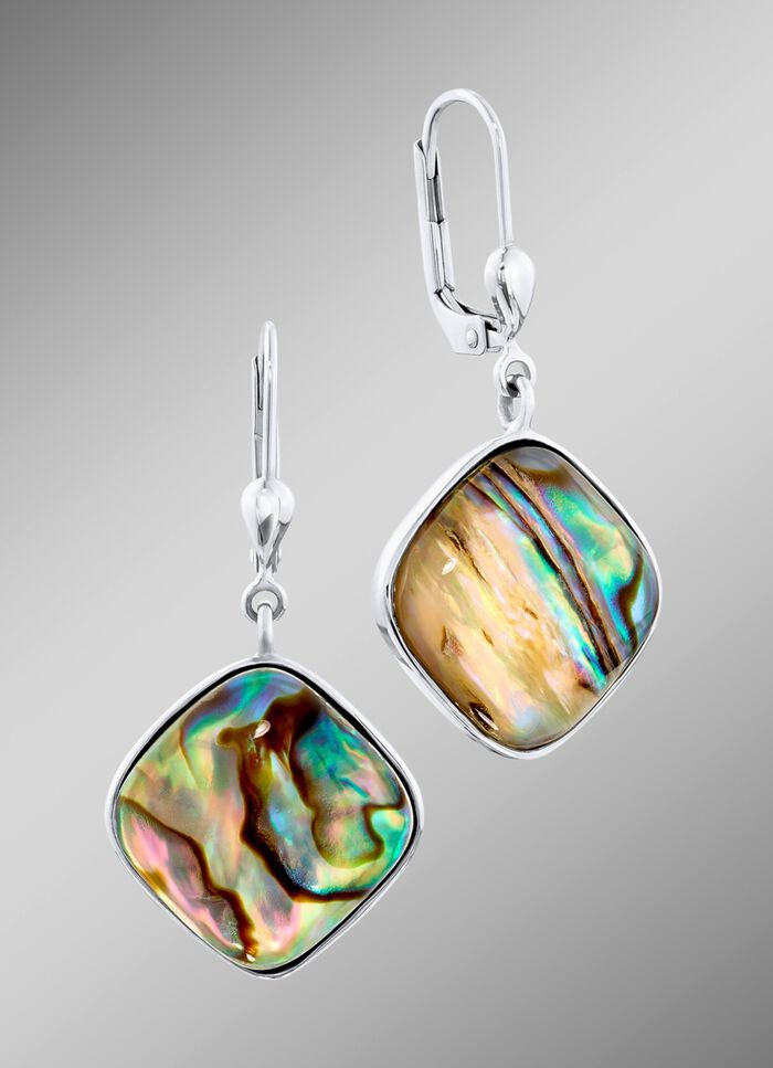 Ohrringe mit Kristall-Abalone 