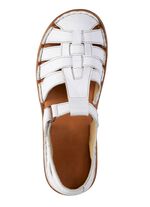 ELENA EDEN, sommerliche Damen-Slipper, Weite G, mit Klettspange WEISS