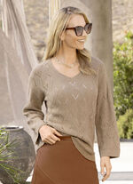 Pullover mit Struktur-Ajourdessin 