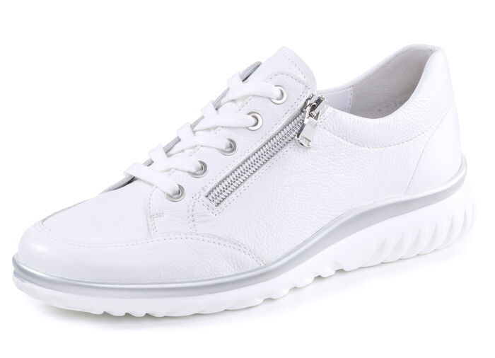 ELENA EDEN Sneaker aus genarbtem Kalbleder WEISS