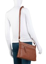 Laurina, Tasche, Damen, mit verstellbarem Umh&auml;ngeriemen COGNAC