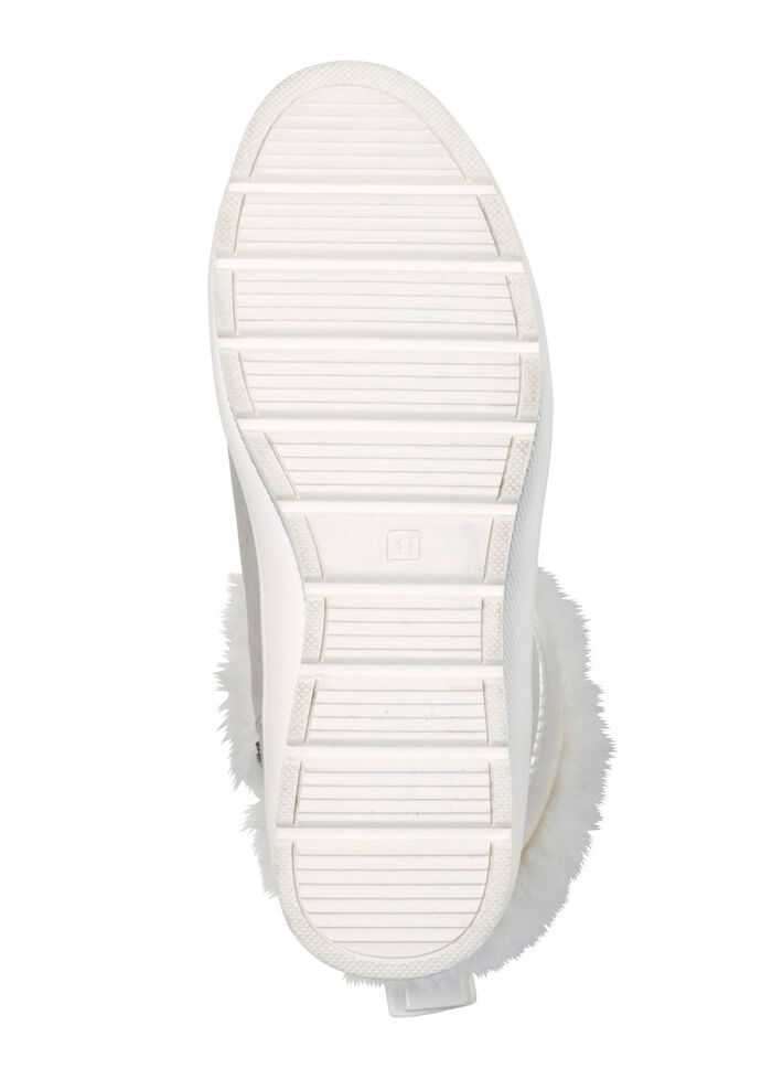 ELENA EDEN, gef&uuml;tterte Damen-Boots, Winterschuhe, Weite G, mit herausnehmbarem Fussbett PERLWEISS-GRAU