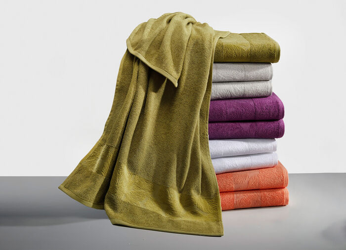 Kuschelweiche Frottier-Serie aus reiner Baumwolle MANDARINE