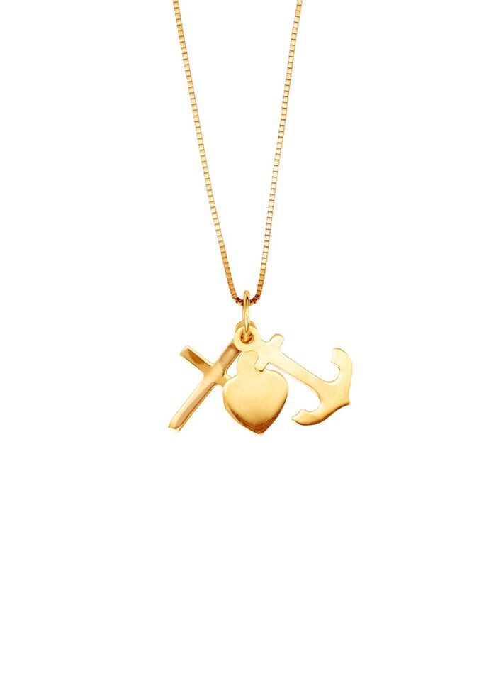 Anh&auml;nger &laquo;Glaube, Liebe und Hoffnung&raquo; mit Veneziakette  