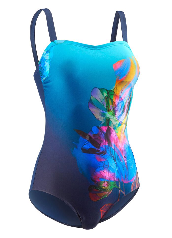 Schwab Badeanzug mit platziertem Druckdessin und Halbkorsage 