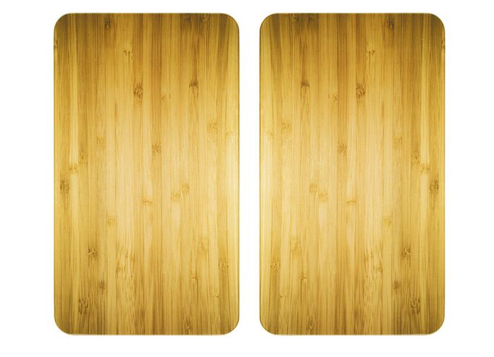 Herdabdeckplatten in Holzoptik, 2er-Set 