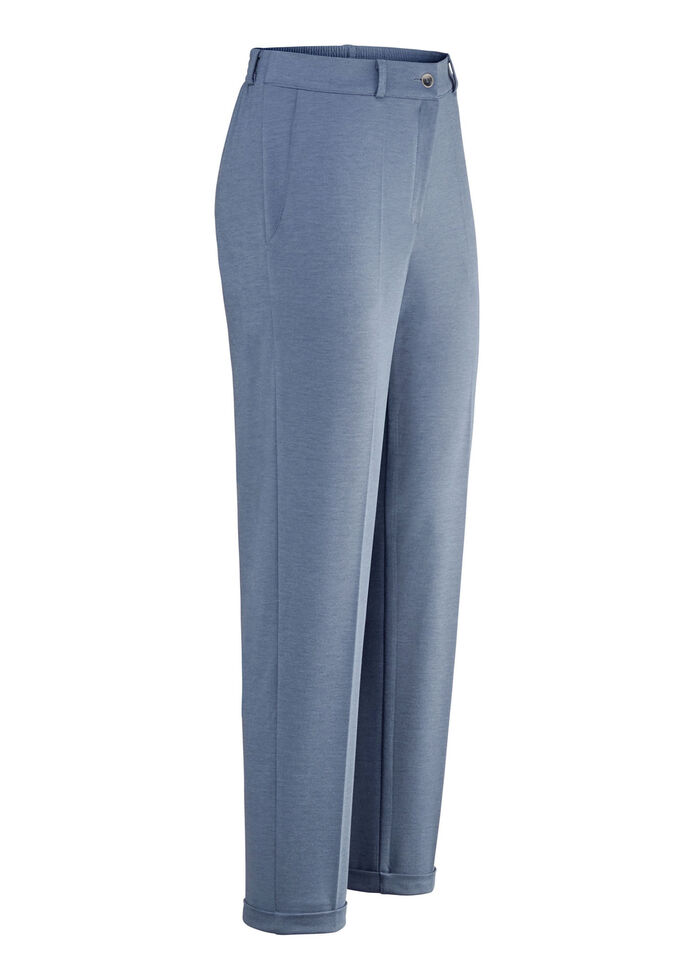 Hose mit rückwärtigem Dehnbundeinsatz JEANSBLAU MELIERT