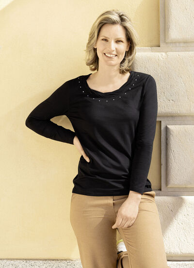 Shirt mit charmanter Verarbeitung in 2 Farben 