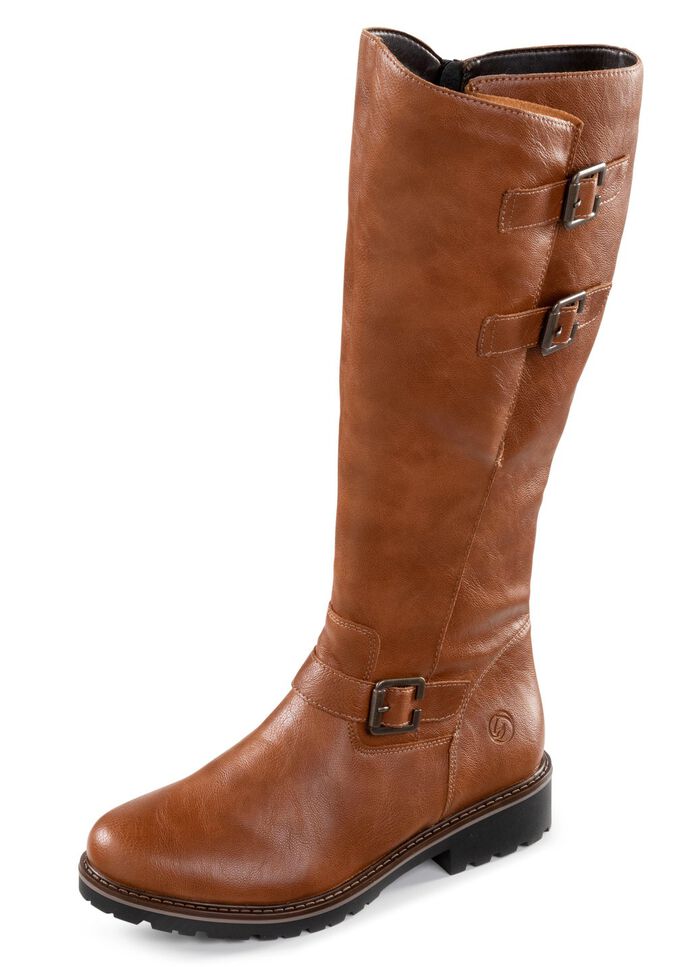 Remonte, gef&uuml;tterte Damen-Stiefel, Winterschuhe, Weite G, mit Lammfell 