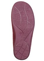 Laurina, klassiche Damen-Hausschuhe, mit herausnehmbarem Fussbett BORDEAUX