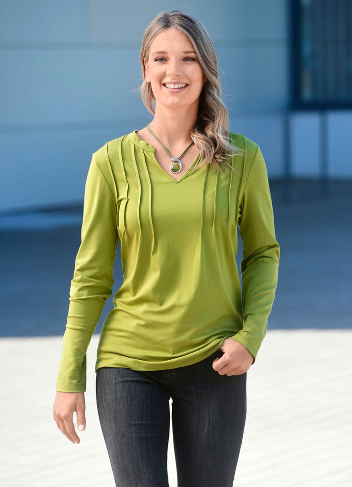 Shirt mit Biesen im Vorderteil 