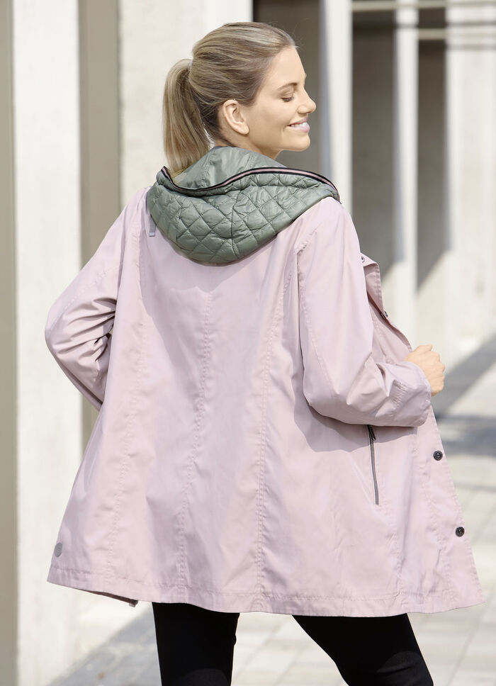 Funktionsjacke mit abnehmbarer Kapuze 