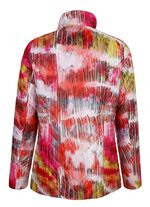 Steppjacke im mehrfarbigen Grafikdruck 