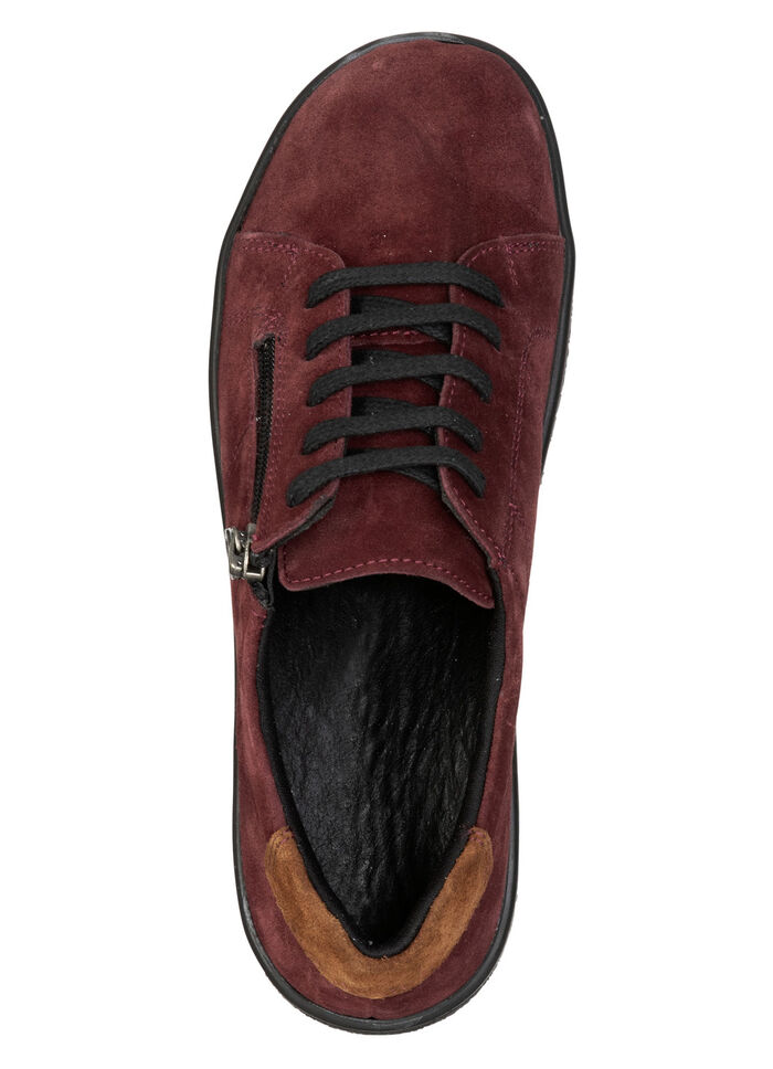 ELENA EDEN, bequeme Damen-Schnürschuhe, Weite G, mit herausnehmbarem Fussbett BORDEAUX