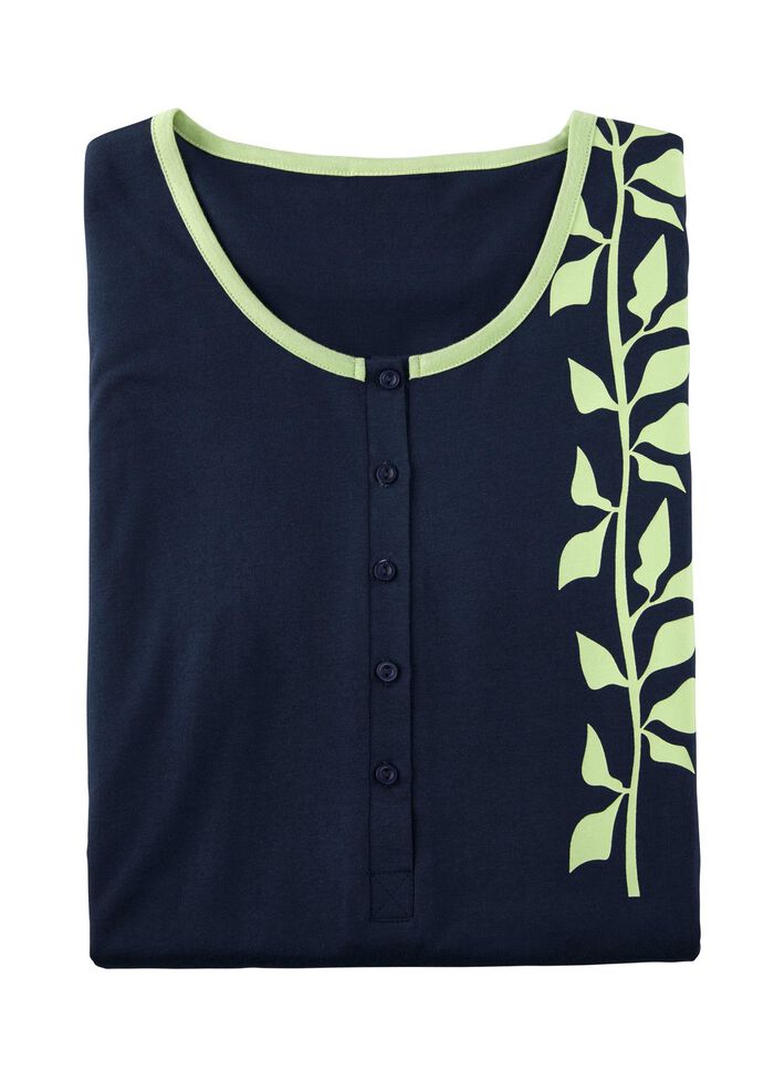 Zweierpack Nachthemden, k&uuml;rzer geschnitten mit Knopfleiste  