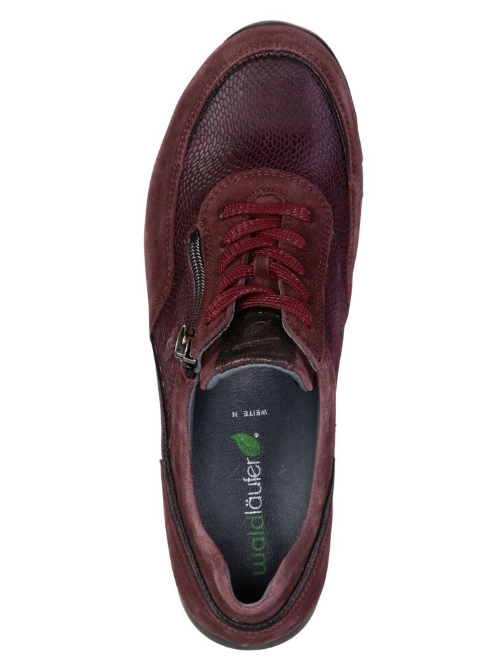 Waldl&auml;ufer, bequeme Damen-Sneaker, Weite H, mit herausnehmbarem Fussbett BORDEAUX