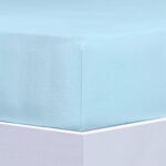 Jersey-Stretch-Elasthan-Spannbettt&uuml;cher Deluxe in hochwertiger Qualit&auml;t BLAU