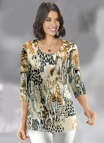 Pullover mit Tierfelldessin 