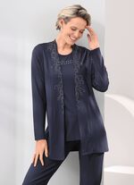 2-teiliges Set bestehend aus Shirtjacke und Shirt 