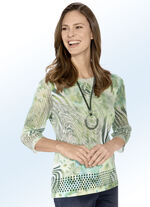 Pullover mit Ajourakzenten 