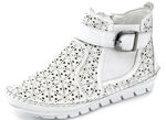 Gemini, sommerliche Damen-Stiefeletten, Weite G, mit herausnehmbarem Fussbett WEISS
