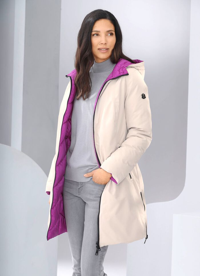 Wende-Kurzmantel mit fester Kapuze 