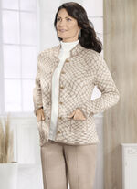 Strickjacke mit grafischem Jacquard 