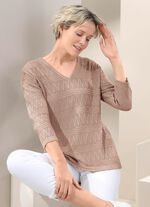 Pullover mit dezentem Glanz 
