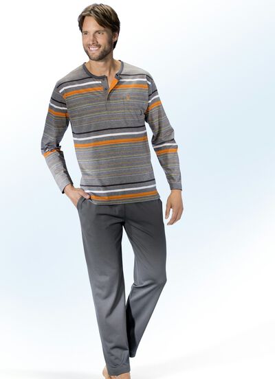 Hajo Klima Komfort Pyjama mit Knopfleiste 