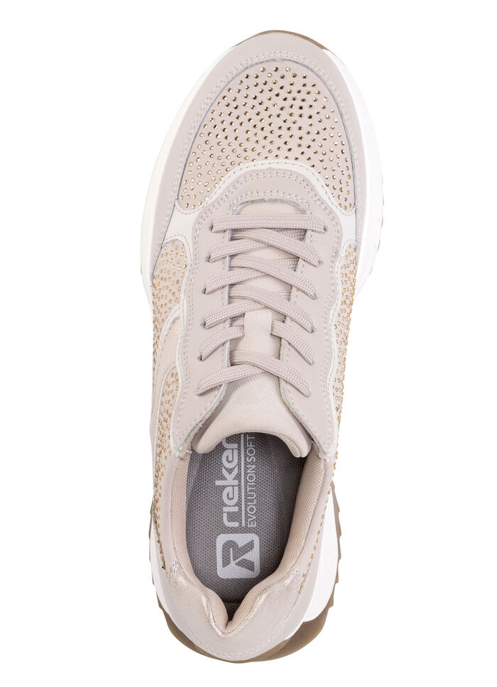 Rieker Sneaker mit Glitzersteinchen PUDERROSÉ-WEISS