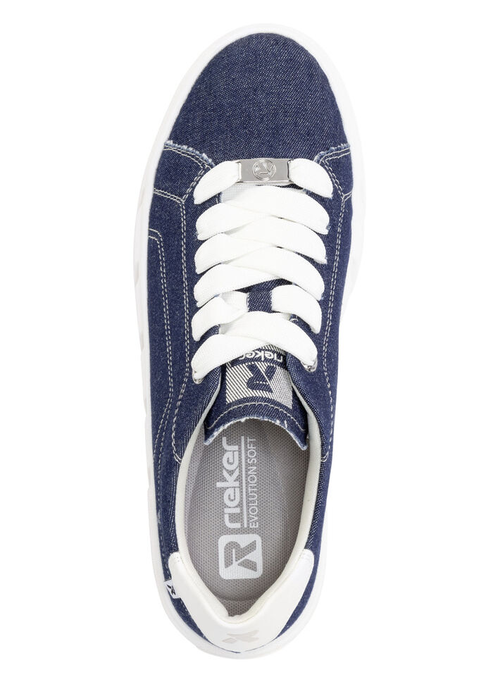 Sneaker mit Synthetik-Besatz JEANS-WEISS