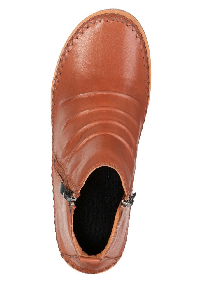 Andrea Conti, klassische Damen-Boots, mit herausnehmbarem Fussbett COGNAC