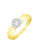 Ausdrucksstarker Damenring mit Brillanten 